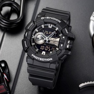 Casio นาฬิกาข้อมือคาสิโอผู้ชาย G-SHOCK นาฬิกาผู้ชายสำหรับนักเรียนอิเล็กทรอนิกส์กีฬาซามูไรดำ GA-400GB-1A