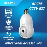 ACOME APC8S Smart IP WiFi Camera CCTV 2.5K 1440P Camera Bulb E27