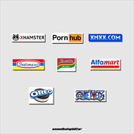 Indomie Alfamart PornHun Xhamster Motorcycle Stickers (grain)