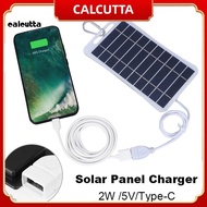 [calcutta] Compact Solar Panel Camping Backpacking Solar Panel High Efficiency Waterproof Solar Panel Charger for Camping Backpacking Phone 2w/5v Portable