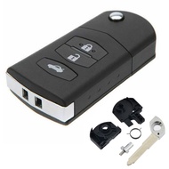 ⭐ Fast Shipping⭐ 3 Buttons Remote Flip Key Shell Blade Case For Mazda 2 3 5 6 8 RX8 MX5 Fob