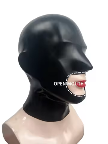 Party Rubber Hood Costume Mask Full Face Headgear Open Mouth Unisex Accessory