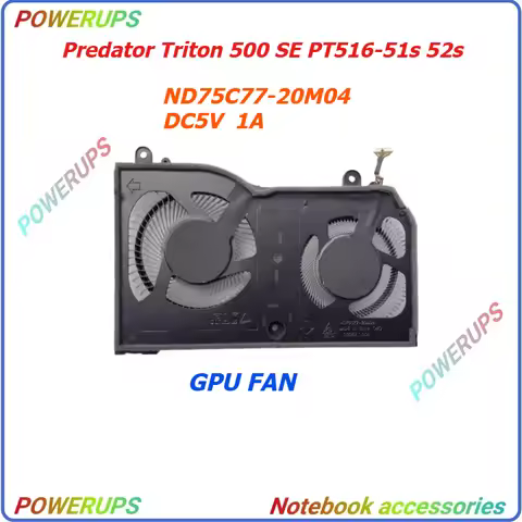 New Original Laptop/Notebook CPU/GPU Cooling Fan For ACER Predator Triton 500 SE PT516-51s 52s ND750