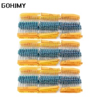 1100pcs 1/2W 1M Metal Film Resistor Assorted Kit 1R 2.2R 3.3R 4.7R 100R 100K 470K 10M 1M 2M ohms Met
