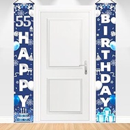 55th Birthday Decor Birthday Door Banner Birthday Decoration Background Happy 55th Birthday Banner F