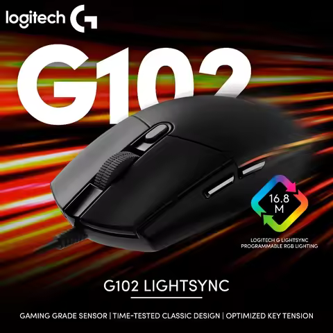 Logitech G304 Wireless G102 Wired Gaming MouseLightspeed Wireless Gaming Mouse 12K DPI 6 Buttons RGB