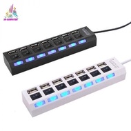 7-Port USB splitter with USB 2.0 switch 4 Port Super Hub Hub Hub splits USB ports into 7 ports - Hub