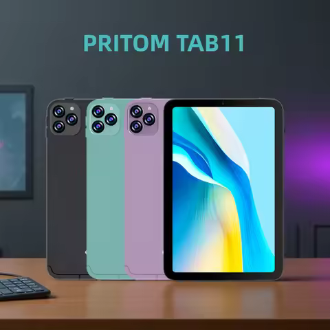 PRITOM TAB11 Android 14 Tablet, 10 Inch, Octa-Core, 5G WiFi6, 128GB, 8000mAh, HD IPS Display, Dual C