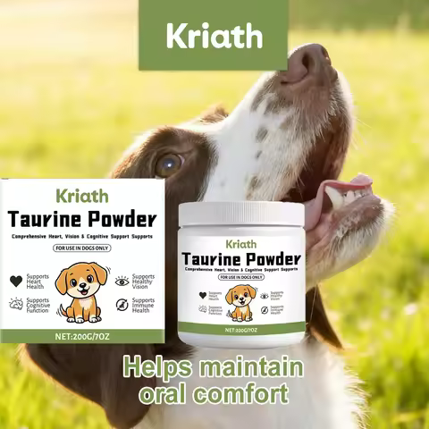 Pet Taurine Powder Support Heart Wellness Maintain Normal Vision Function Enhance Hair Radiance Dog 