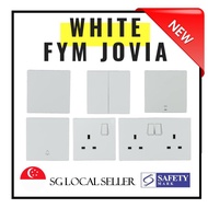 FYM Jovia White Grey Matt Black Frameless Switch Socket 1G 2G 3G 4G 1Way 2Way Single Double Door Bell 20A Heater TML