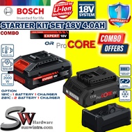Bosch 1x / 2x 18V ProCORE 4.0Ah  / 18V EXPERT 4.0Ah Battery Combo ( 1x GAL12/18V-80 Charger ) FAST C