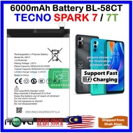 Grade A++ 6000mAh Battery BL-58CT Compatible For TECNO SPARK 7 / SPARK 7T