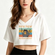 Dachshund crop top women baddie scene  2000s shirt baddie japan kawaii
