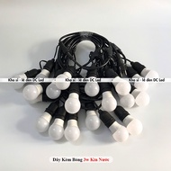 Waterproof outdoor decorative light bulb string for milk tea cafe decor 5m10b-10m15b-10m20b molded w