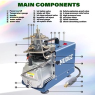 NUOGE 300bar 4500psi AUTO-STOP High Pressure PCP Compressor Electric Air Pump