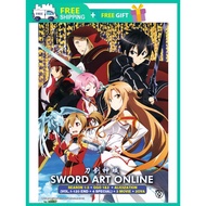 SWORD ART ONLINE (SEASON 1-3) + GGO 1+2 + ALICIZATION 刀剑神域 ( ANIME TV SERIES DVD : 2012 )