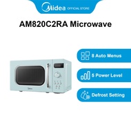Midea AM820C2RA Light Retro Green Quick Defrost Microwave Oven, 21L