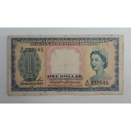 Malaya 1 Dollar Old Banknote British Borneo For Collection Only