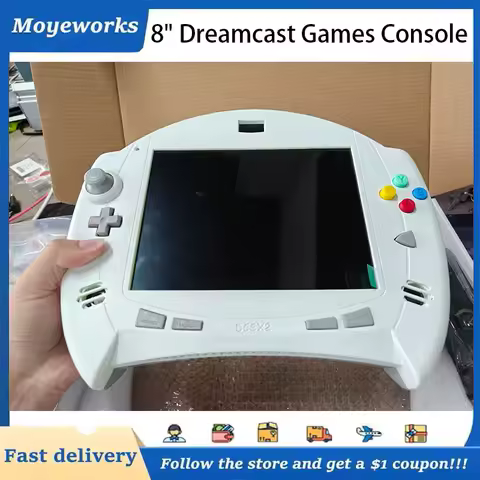 2026 New Retro Games Console - 8' Dreamcast Portable - HD IPS Screen - Optional RetroDream & GDEMU V