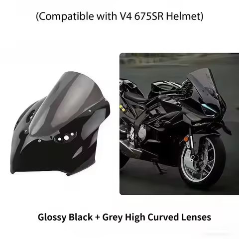 Sport Bike Integrated Front Windscreen Fairing V4 Look Direct Bolt-On Modified Body Accessories Fit