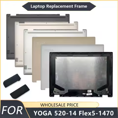 NEW For Lenovo YOGA 520-14 ISK IKB Flex 5-1470 Black Laptop LCD Back Cover Bottom Case