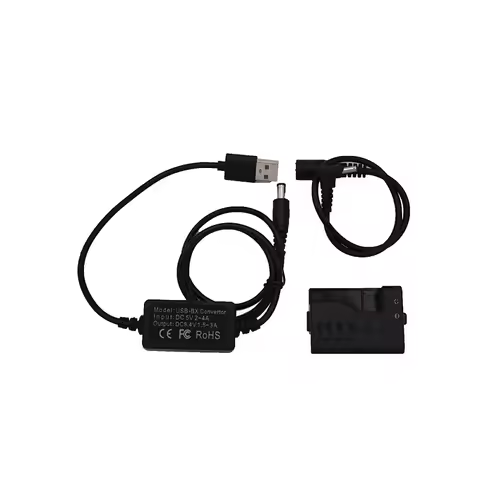 5V USB Convertor to ACK-E10 LP-E10 Dummy Battery DR-E10 DC Coupler for Canon EOS Rebel T3 T5 T6 T7 T