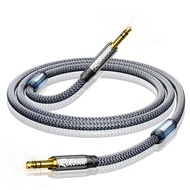 Aux Cord-3.5mm Male to Male Aux Cable with Magnetic Ring Supports[Hi-Fi,Shielded] 1/8 Inch Nylon Bra