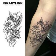 INKARTLINK 8*14cm 1pc Floral Spirit Herbal Juice Temporary Tattoo, Magic Tattoo, 15 Days Lasting, Se