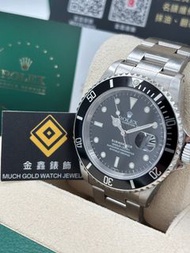 [SOLD OUT]二手 USED  ROLEX 勞力士 SUBMARINER DATE 16610 黑色 約1998年 NFC上行卡 保養到2027年6月