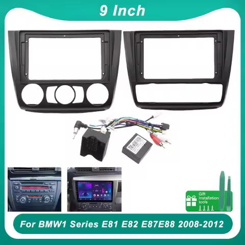 Car Radio Fascia For BMW 1 Series E81 E82 E87 E88 2008-2012 9 inch Video 2Din Frame Dashboard Mount 