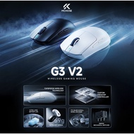 MCHOSE G3 V2 Wireless Gaming Mouse White / TTC Silver Switch / Tri-Mode / 59g / 1K Polling Rate / PA