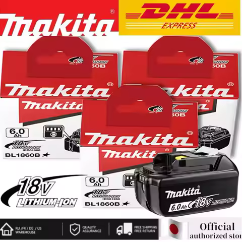 DHL ship original Makita battery 18V 6Ah rechargeable battery, for Makita DTD172 DDF487 DTW300 DGA40