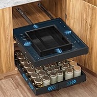 Pull Out Cabinet Organizer Expandable (12.4"-20.08")W & (16.26"-22.44")D, Insputer Slide Out Drawers