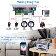 DIY Bluetooth Speaker Kit Soldering Practice Kit with Battery Mini Stereo USB Sound Amplifier for DI