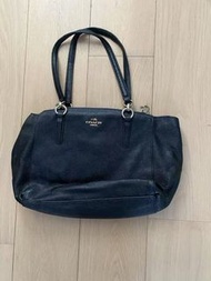 Coach Black Leather Tote Bag