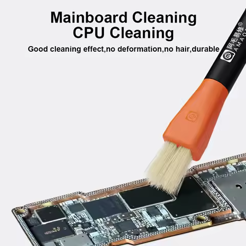 AMAOE M91 Double-Head Cleaning Brush for Mobile Phone Repair Replaceable Head Motherboard PCB CPU IC