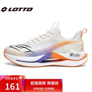 乐途（LOTTO）运动鞋男秋季减震稳定高回弹跑步鞋增高休闲鞋1138 米白(男） 42