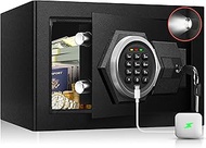 1.2 Cu Ft Small Fireproof Home Safe Box- Steel Combination Lock Security Box with Type-C & Sensor Li