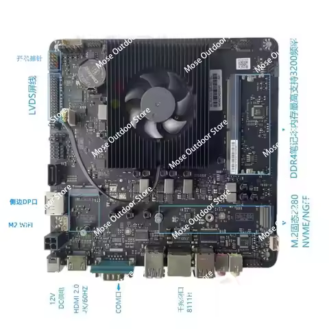 12Th generation N150 N100 mini host NAS all-in-one computer N5095 industrial control industry ITX ma