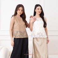 Asoka Embroidery Lace Top Classy Elegant Korean Look Women's Floral Top