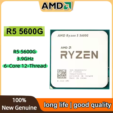 AMD Ryzen 5 5600G R5 5600G 3.9GHz 6-Core 12-Thread 65W CPU LGA AM4