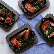 美國LODGE 美國製長方形耐鏽鑄鐵煎烤盤-300ml HMSRC