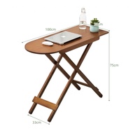 โต๊ะคอมพับได้ พับเก็บได้ สีบีช โครงเหล็กขาว หน้าท็อปไม้ โต๊ะเขียนหนังสือ แบบพับได้ t68