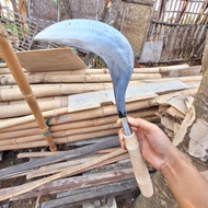 Sabit rumput besar super tajam baja asli-sabit pengaritan dan babak semak-aret padi dan rumput