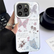 Butterfly and flower- IMD Phone Case Suitable for OPPO A3S A5s/A12/A7/A11k A52020/A92020 A15/A15s A1