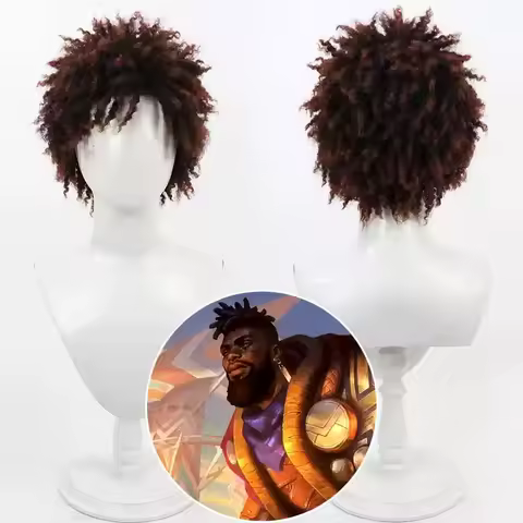 Game LOL Heartsteel The Pride of Nazumah K'Sante Cosplay Wig African Yasuo Twisted Braid Heat Resist