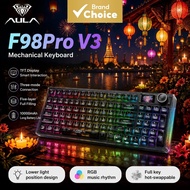 AULA F98Pro V3 Three-Mode Mechanical Keyboard, Wireless Gaming Keyboard, RGB Backlight, Ice Crystal 