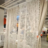 2pcs Vitrase Thin Patterned Curtain/s
