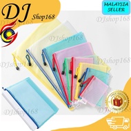 [READY STOCK] Zipper Pouch Zip File Bag Document Folder, Office Stationery, A4 A3 B5 & Bill