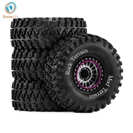 [Dovewill] 2.2 Inch Crawler Tire Deep Groove Design Beadlock Wheel Tire All-Terrain Grip Beadlock Wh